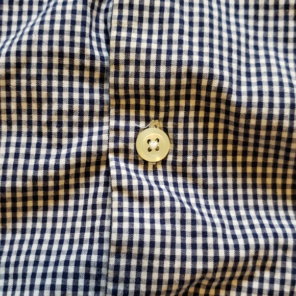 🦋🎁 navy gingham button down shirt - Picture 3 of 6